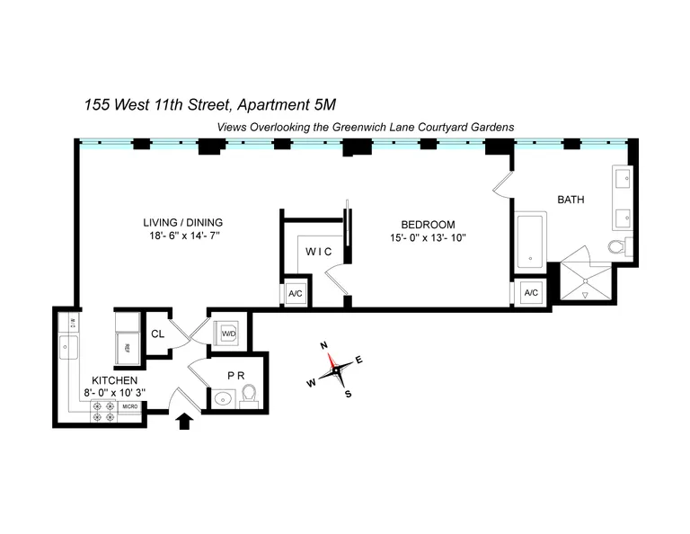 155 West 11th Street, 5M | floorplan | View 9