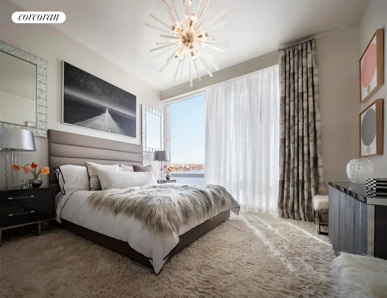 New York City Real Estate | View 35 Hudson Yards, 6103 | Stunning master bedroom | View 6
