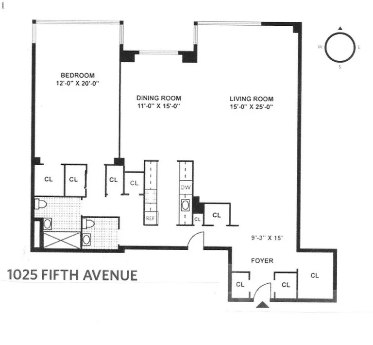 1025 Fifth Avenue, 5GS | floorplan | View 7