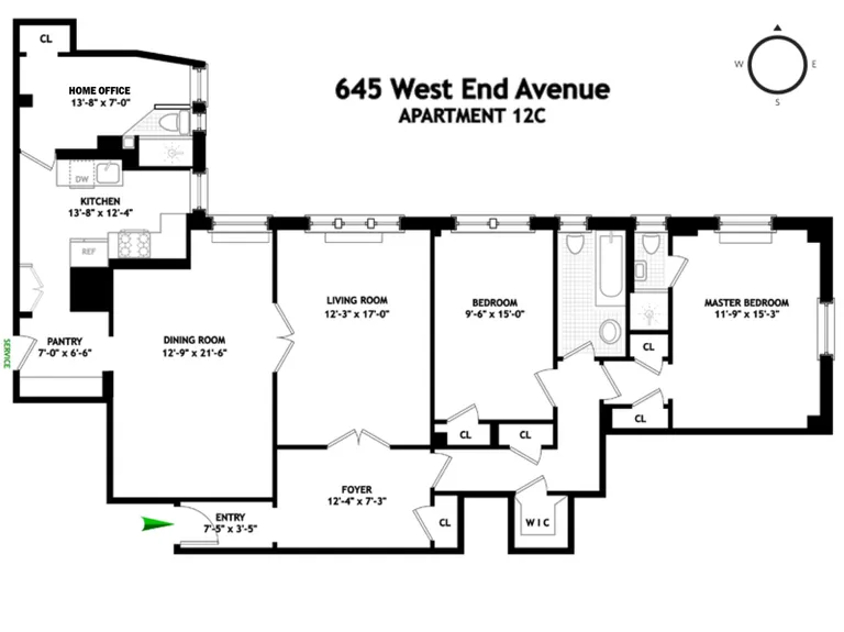 645 West End Avenue, 12C | floorplan | View 16