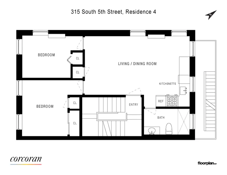 315 South 5th Street, 4 | floorplan | View 9