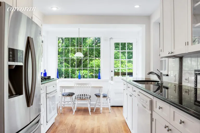 New York City Real Estate | View 34 Greenway Terrace | Creamy White Kitchen w/ Stainless Steel Appliances | View 5