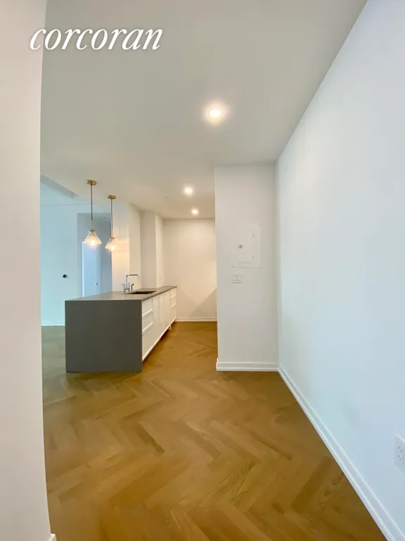 New York City Real Estate | View 184 Kent Avenue, A314 | entry foyer into kitchen,  closet on left | View 7