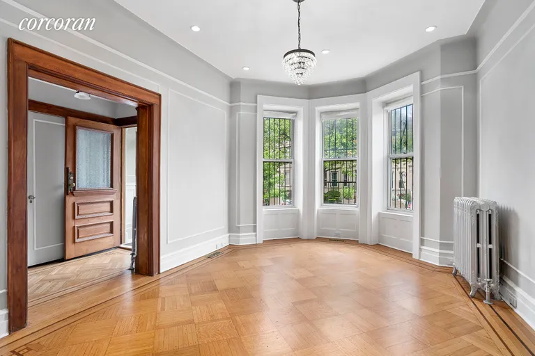 New York City Real Estate | View 1194 Union Street | Sunny and spacious living room with bay windows | View 5