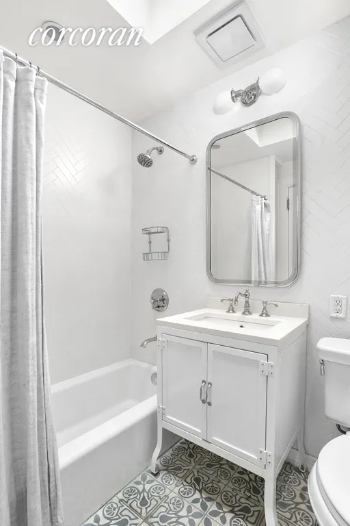 New York City Real Estate | View 1194 Union Street | Skylit bathroom with RH finishes! | View 11