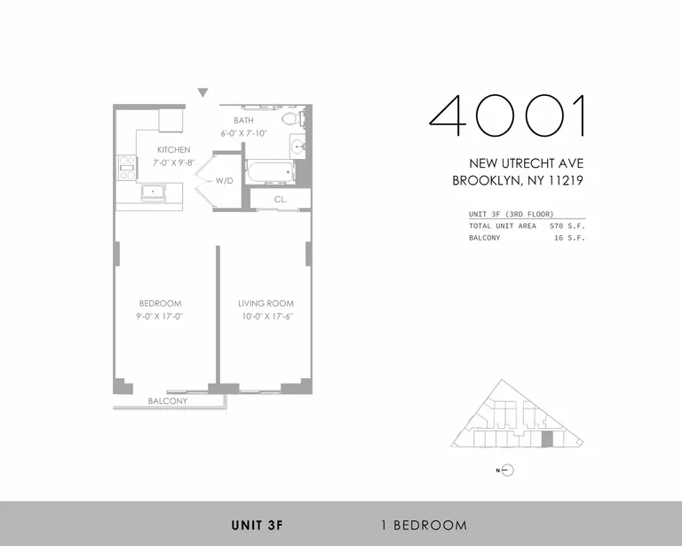 4001 New Utrecht Avenue, 3F | floorplan | View 5