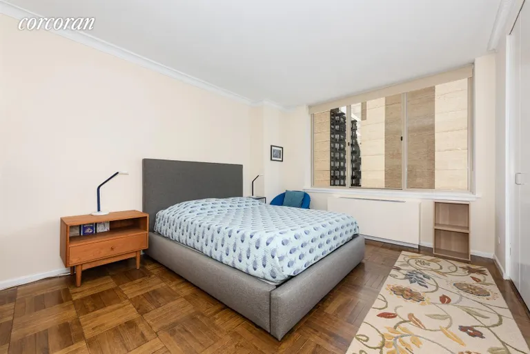 New York City Real Estate | View 236 East 47th Street, 28E | West-facing master bedroom | View 3