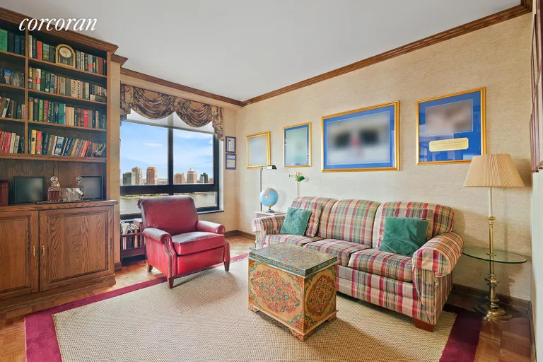 New York City Real Estate | View 100 United Nations Plaza, 24A | Den off living room - Original 2nd bedroom | View 3