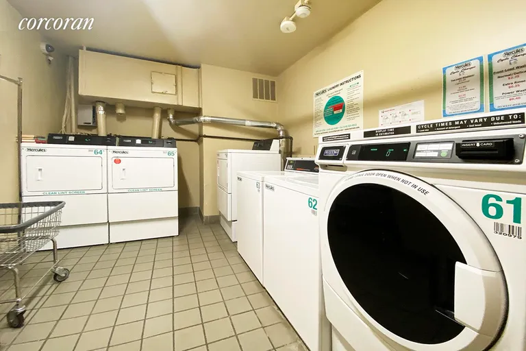 New York City Real Estate | View 393 West 49th Street, 2DD | The Laundry Room is less than 30 feet away | View 7
