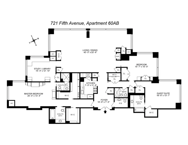 721 Fifth Avenue, 60AB | floorplan | View 10
