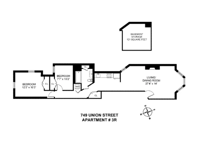749 Union Street, 3R | floorplan | View 9