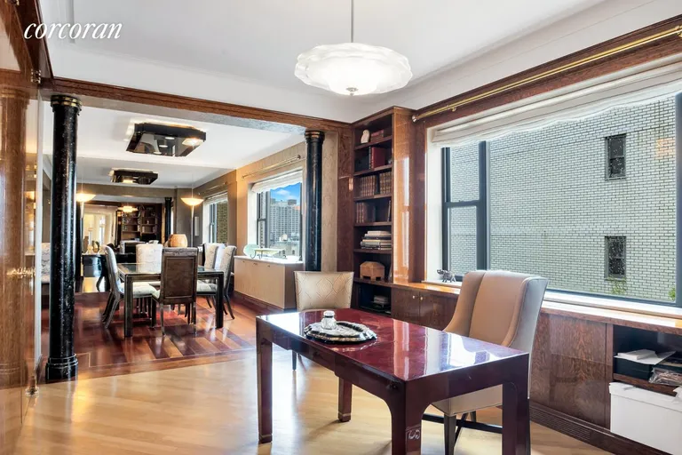 New York City Real Estate | View 860 Fifth Avenue, 19H | Home Office into Formal Dining Room | View 15