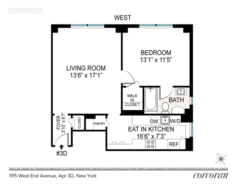 New York City Real Estate | View 595 West End Avenue, 3D | room 12 | View 13
