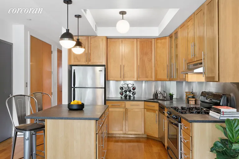 New York City Real Estate | View 197 Spencer Street, 4B | Dynamite Kitchen with Breakfast Bar | View 3