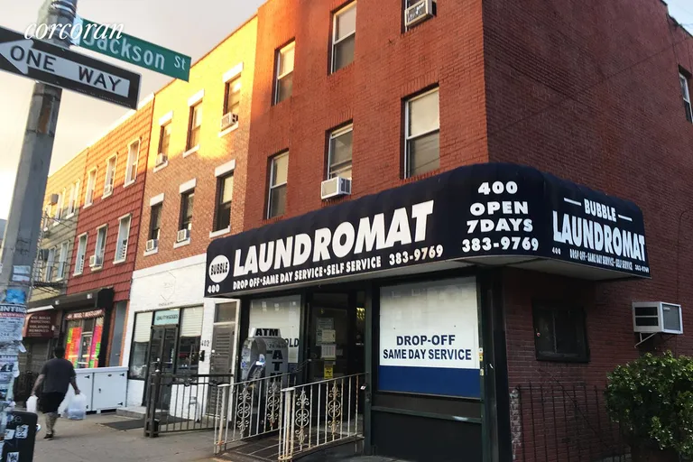 New York City Real Estate | View 458 Humboldt Street, 1 | Nearby laundry on Graham Ave. | View 8