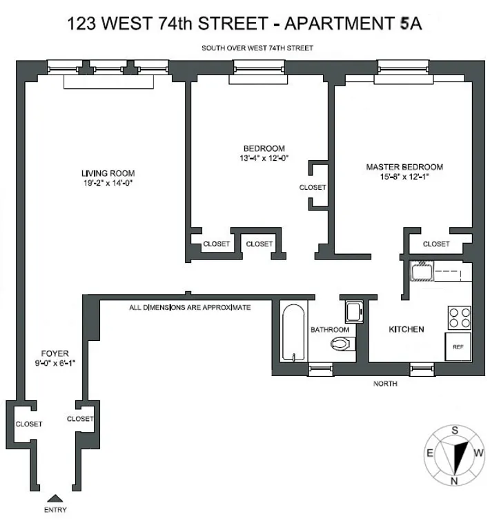 123 West 74th Street, 5A | floorplan | View 5