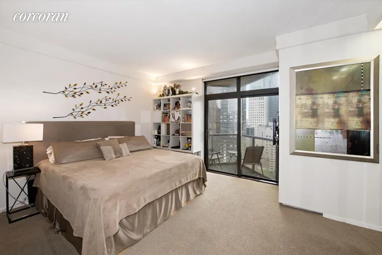 New York City Real Estate | View 100 United Nations Plaza, 22C | Bedroom with private balcony | View 3