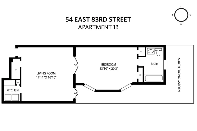 54 East 83rd Street, 1B | floorplan | View 8
