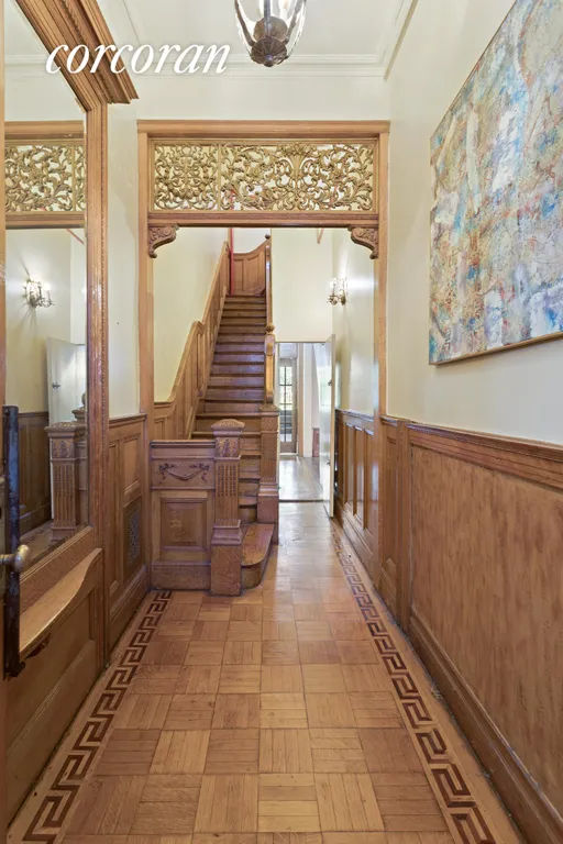 New York City Real Estate | View 263 West 90th Street | Parlor entry / original transom & staircase | View 11