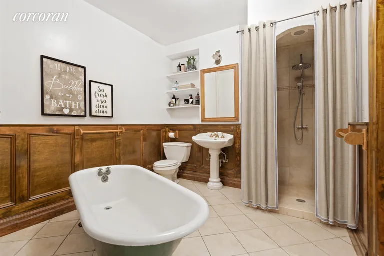 New York City Real Estate | View 263 West 90th Street | Bathroom in the garden duplex | View 12