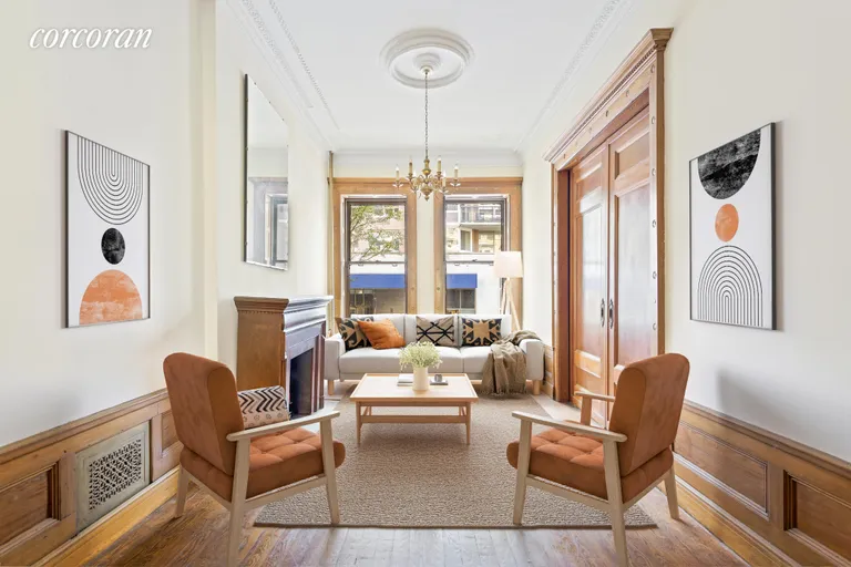 New York City Real Estate | View 263 West 90th Street | Front parlor - staged | View 7