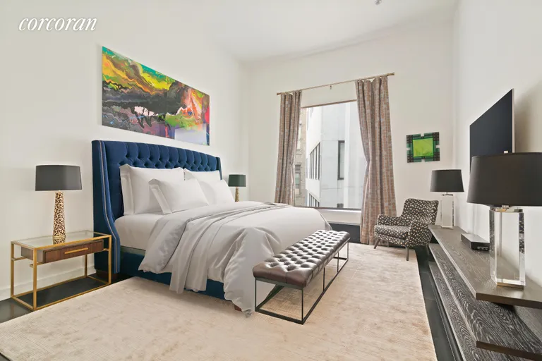 New York City Real Estate | View 15 Union Square West, 5A | Master bedroom with quiet views West | View 8