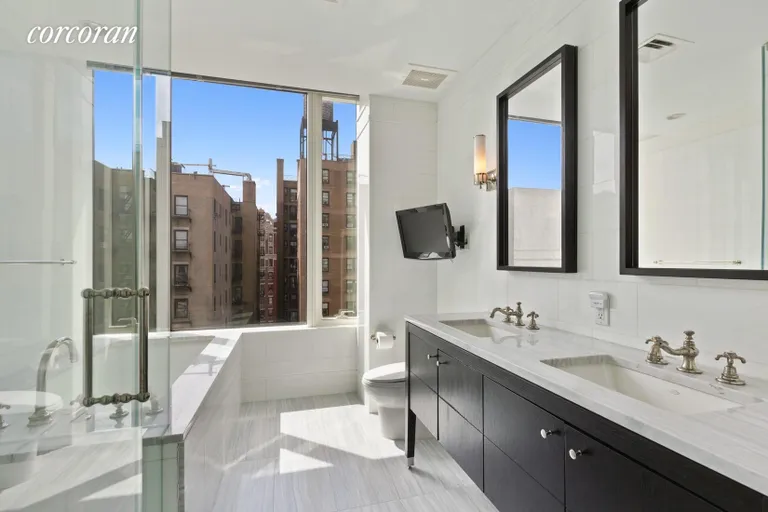 New York City Real Estate | View 245 West 99th Street, 11BC | Windowed Master Bath | View 7