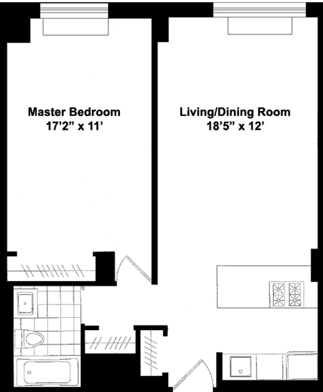 225 Rector Place, 12D | floorplan | View 6