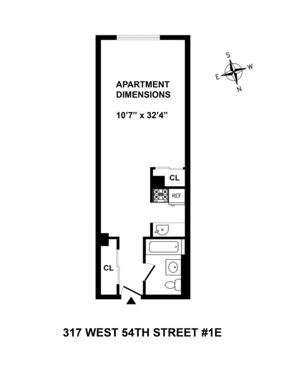 317 West 54th Street, 1E | floorplan | View 8