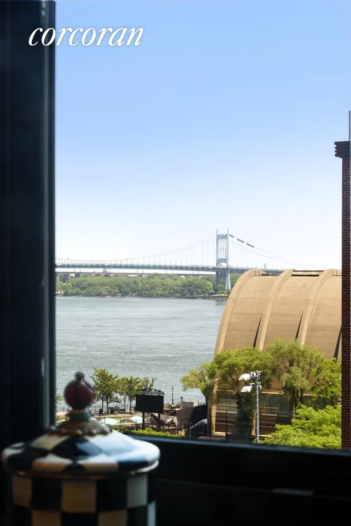 New York City Real Estate | View 1725 York Avenue, 9C | River and bridge view from kitchen window | View 4