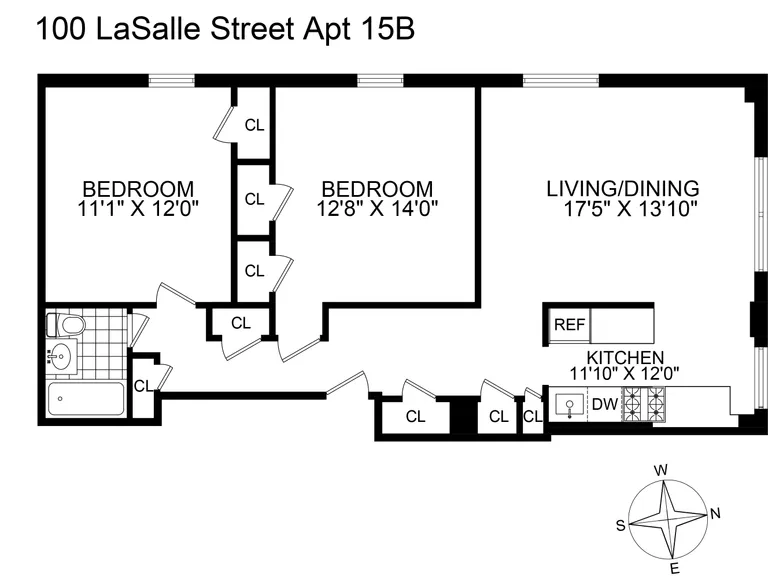 100 La Salle Street, 15B | floorplan | View 11