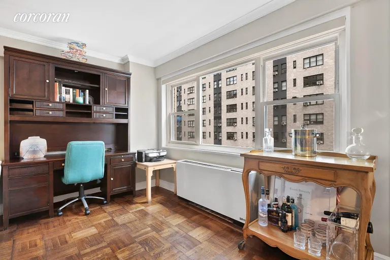 New York City Real Estate | View 345 East 56th Street, 8F | Home office area in living room | View 11