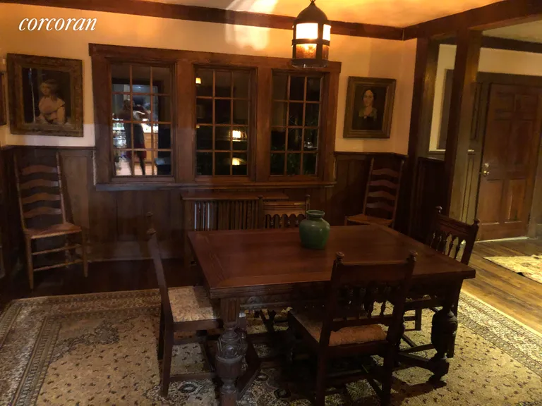 New York City Real Estate | View 1 Edgehill Road | Dining Room at night | View 9
