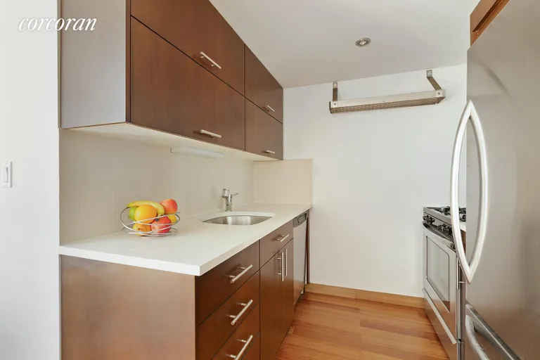 New York City Real Estate | View 470 Washington Avenue, 2 | Contemporary kitchen with dishwasher. | View 2