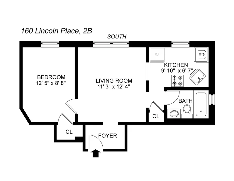 160 Lincoln Place, 2B | floorplan | View 8