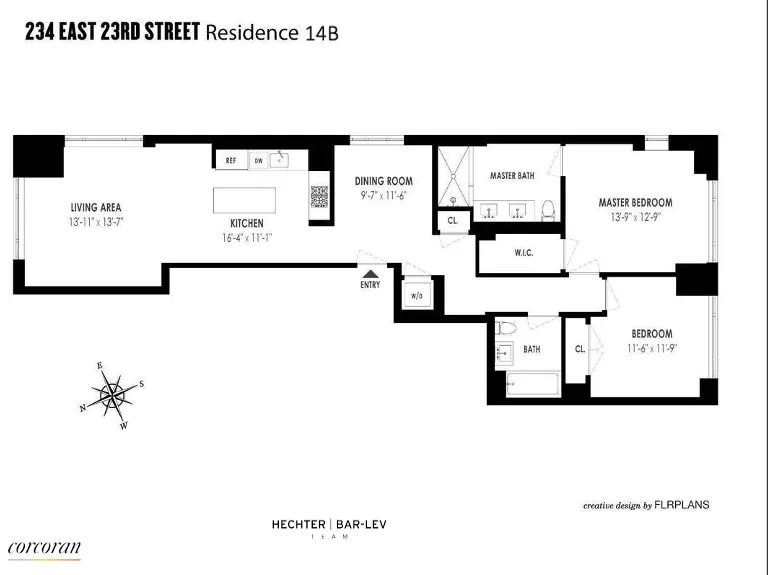 234 East 23rd Street, 14B | floorplan | View 7