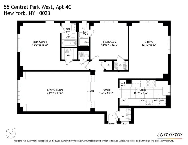 55 Central Park West, 4G | floorplan | View 17