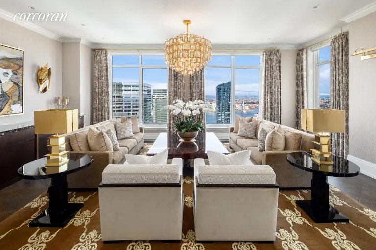 New York City Real Estate | View 30 Park Place, 68A | Living Room | View 2