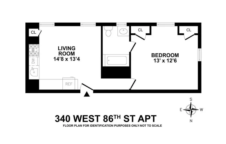 340 West 86th Street, 3F | floorplan | View 4