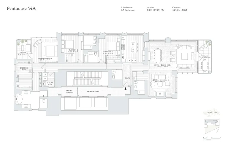 25 Park Row, 44A | floorplan | View 10
