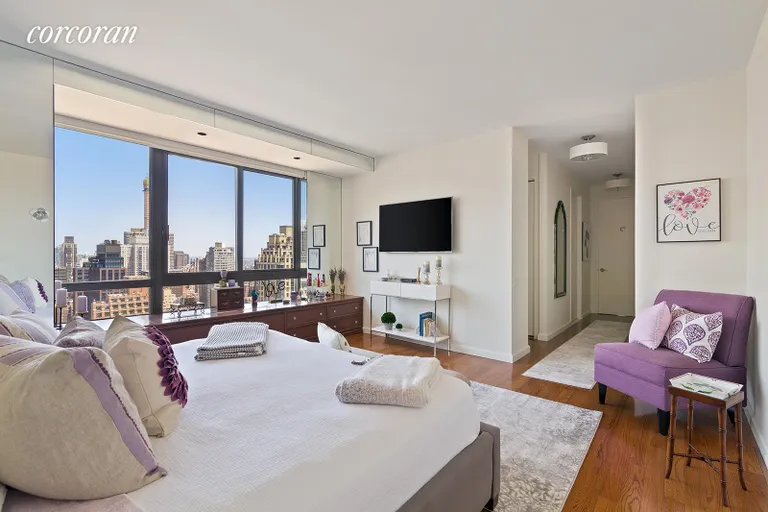 New York City Real Estate | View 100 United Nations Plaza, 37E | Bedroom with 6 closets and dressing area | View 5
