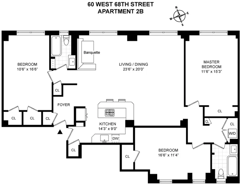 60 West 68th Street, 2AB | floorplan | View 10