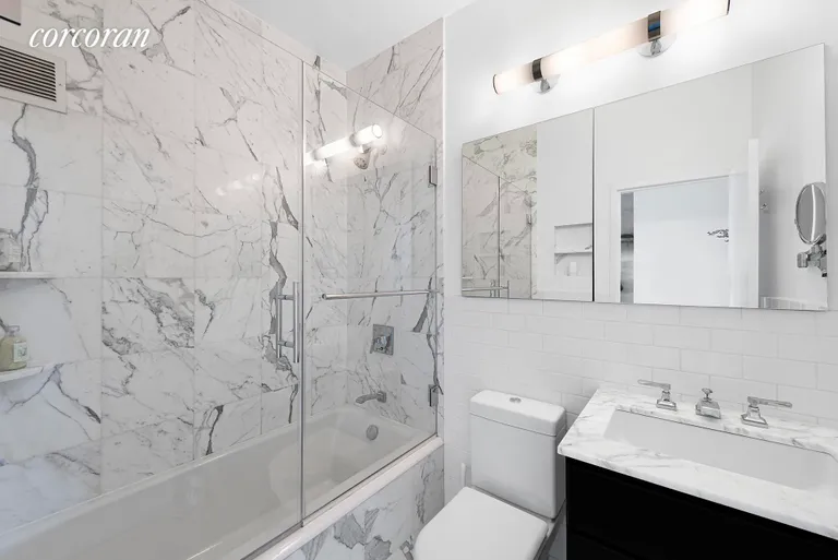 New York City Real Estate | View 77 Bleecker Street, 1114W | Beautifully renovated marble bath. | View 5