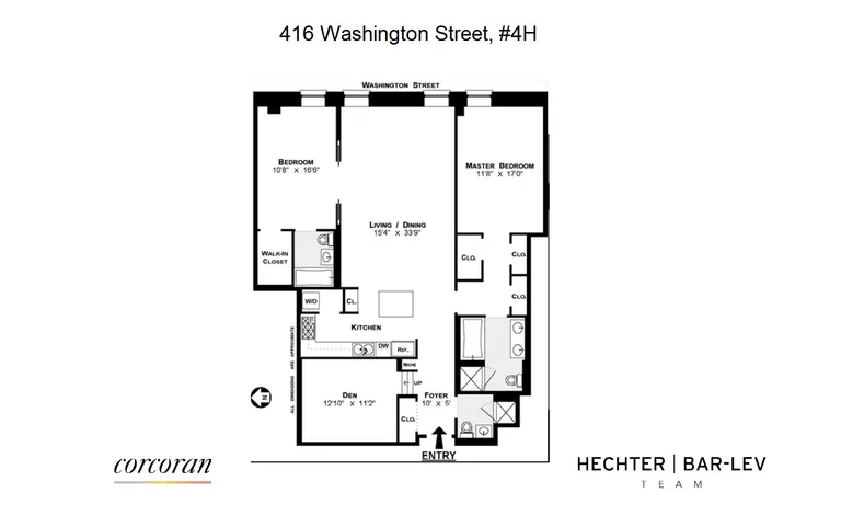 416 Washington Street, 4H | floorplan | View 10