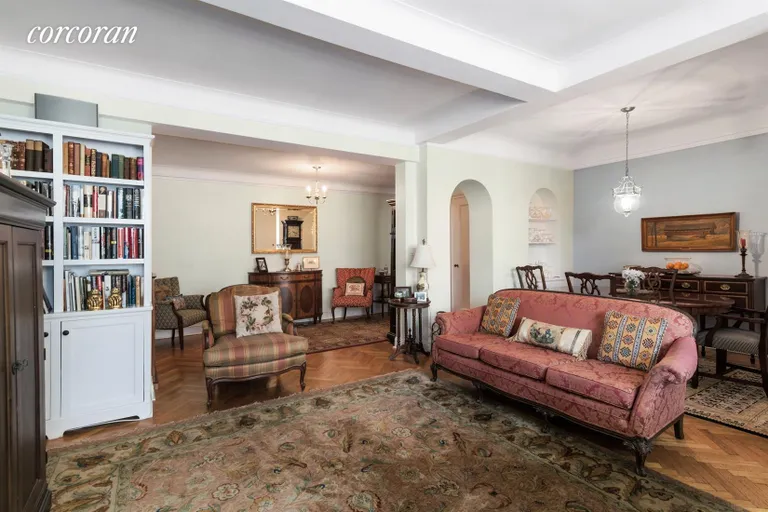 New York City Real Estate | View 140 Riverside Drive, 18D | Well-designed foyer, DR & LR enlarge living space | View 2