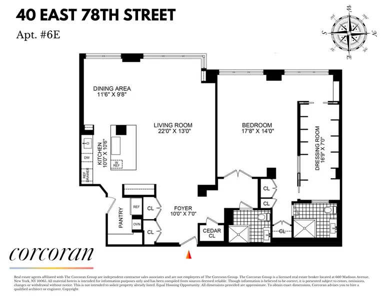 40 East 78th Street, 6E | floorplan | View 10