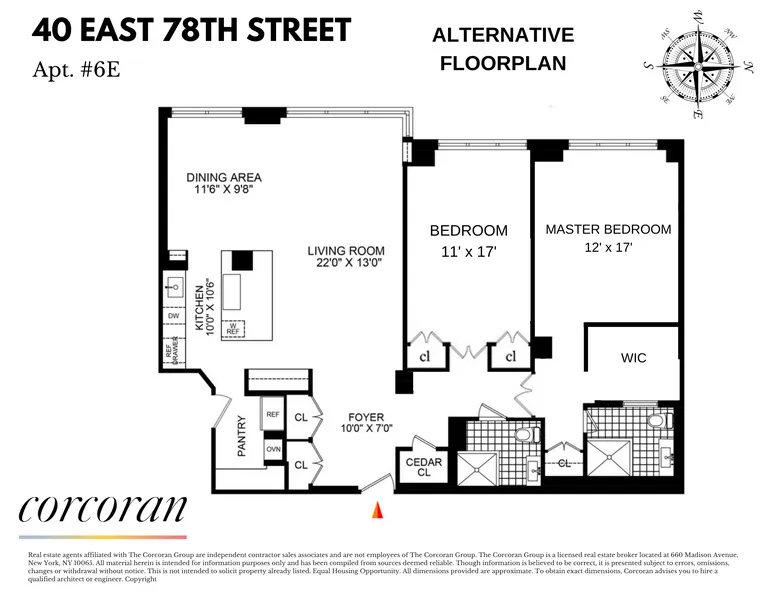 40 East 78th Street, 6E | floorplan | View 11