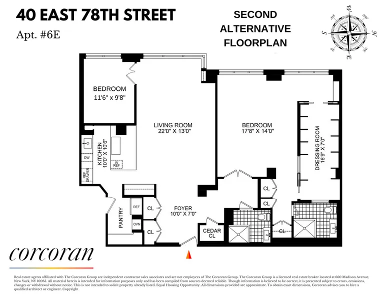 40 East 78th Street, 6E | floorplan | View 12