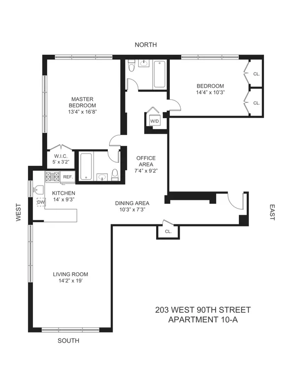 203 West 90th Street, 10A | floorplan | View 8