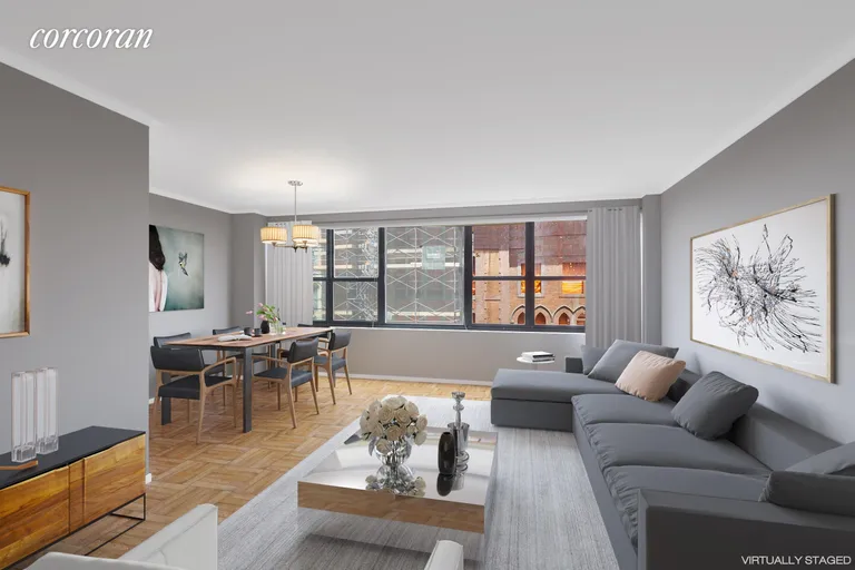 New York City Real Estate | View 340 East 74th Street, 4G | Foyer Leads to Oversized Living Room | View 2